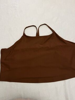 Old Navy Powersoft Brown Racerback Sports Crop